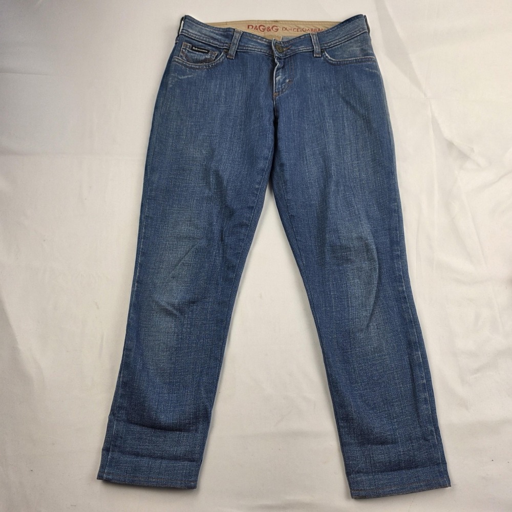 D&G Dolce & Gabbana Wonder Jeans Womens 30 Medium Wash Blue Skinny Extra Slim